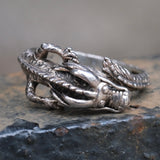 Vintage Sterling Dragon Band Ring 10.5