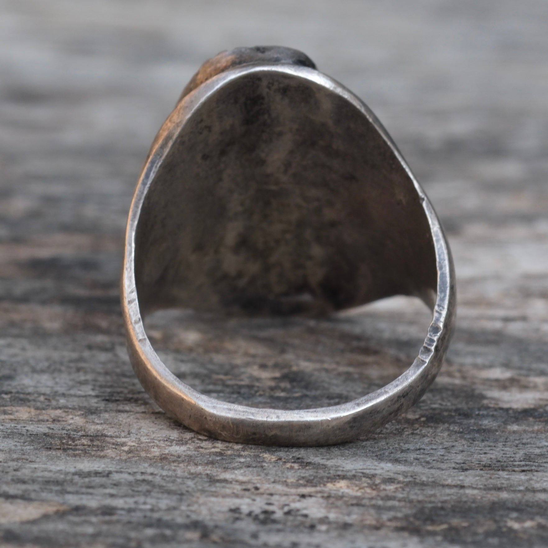 Vintage Sterling Turquoise and Coral Ring 10.25