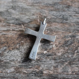 Vintage Sterling 7-Stone Coral  Cross Necklace