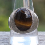 Vintage Sterling Tigers Eye Ring 11.5