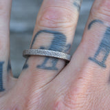 Vintage Sterling Textured Band 8.25