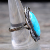 Vintage Sterling Turquoise Ring 8
