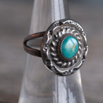 Vintage Sterling Turquoise Ring 6.25