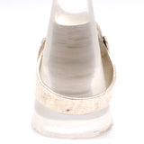 Vintage Sterling Multisistone Inlay Feather Ring 12