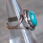 Vintage Sterling Turquoise Ring 6.5