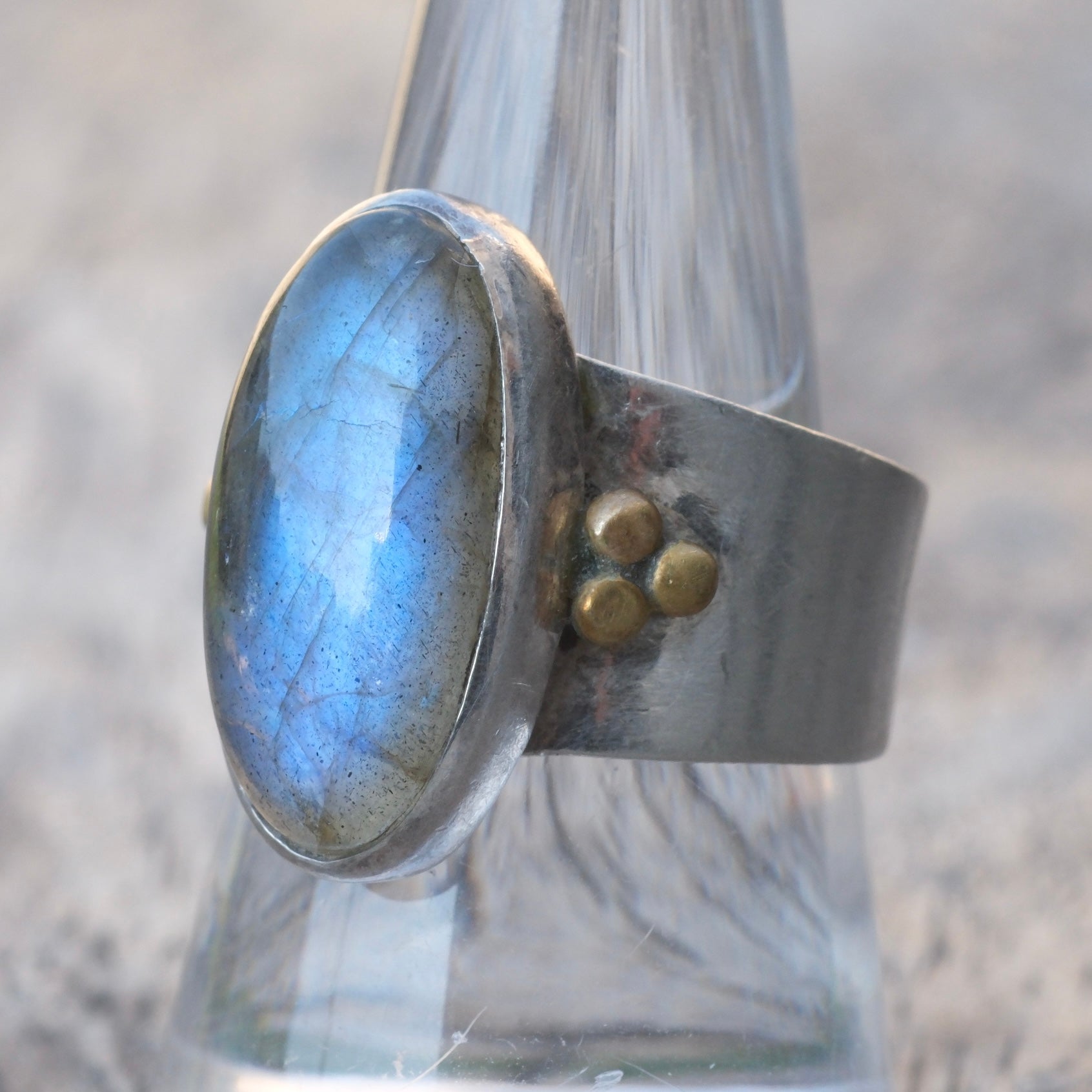 Vintage Sterling Labradorite Ring 9