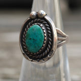 Vintage Sterling Turquoise Ring 5.5