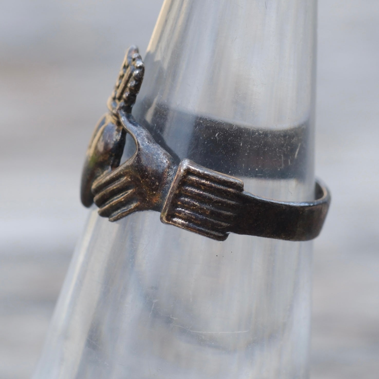 Vintage Sterling Claddagh Ring 5.25