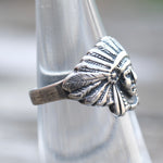 Vintage Sterling Silver Chief Ring 5.5