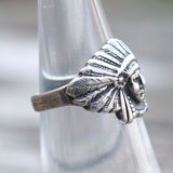 Vintage Sterling Silver Chief Ring 5.5