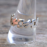 Vintage Sterling Silver Modernist Band 11