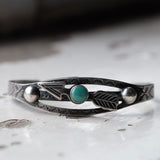 Vintage Sterling Turquoise Arrows Cuff