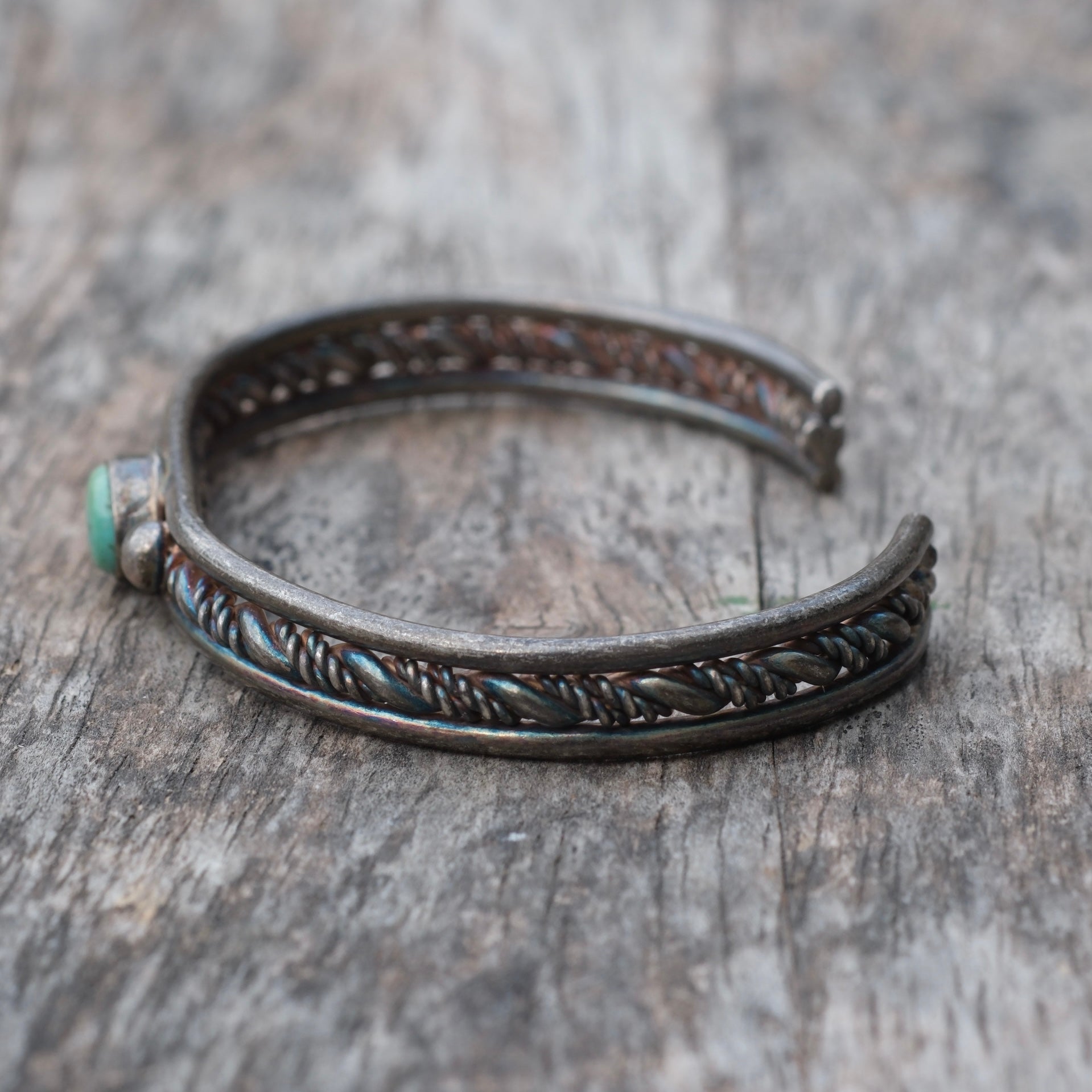 Vintage Sterling Turquoise Cuff Bracelet