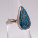 Vintage Sterling Turquoise Ring 6.75