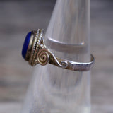 Vintage Sterling Lapis Ring 5.5