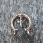 Vintage Sterling Silver Sandcast Naja Pendant