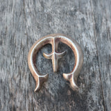 Vintage Sterling Silver Sandcast Naja Pendant