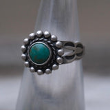 Vintage Sterling Turquoise Ring 3.75