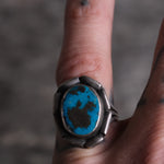 Vintage Sterling Turquoise Ring 6.25