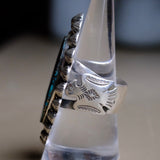 HUGE Sterling Silver Turquoise Thunderbird Ring 9