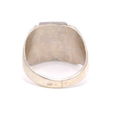 Vintage Sterling Turquoise Stamped Band Ring 9.25