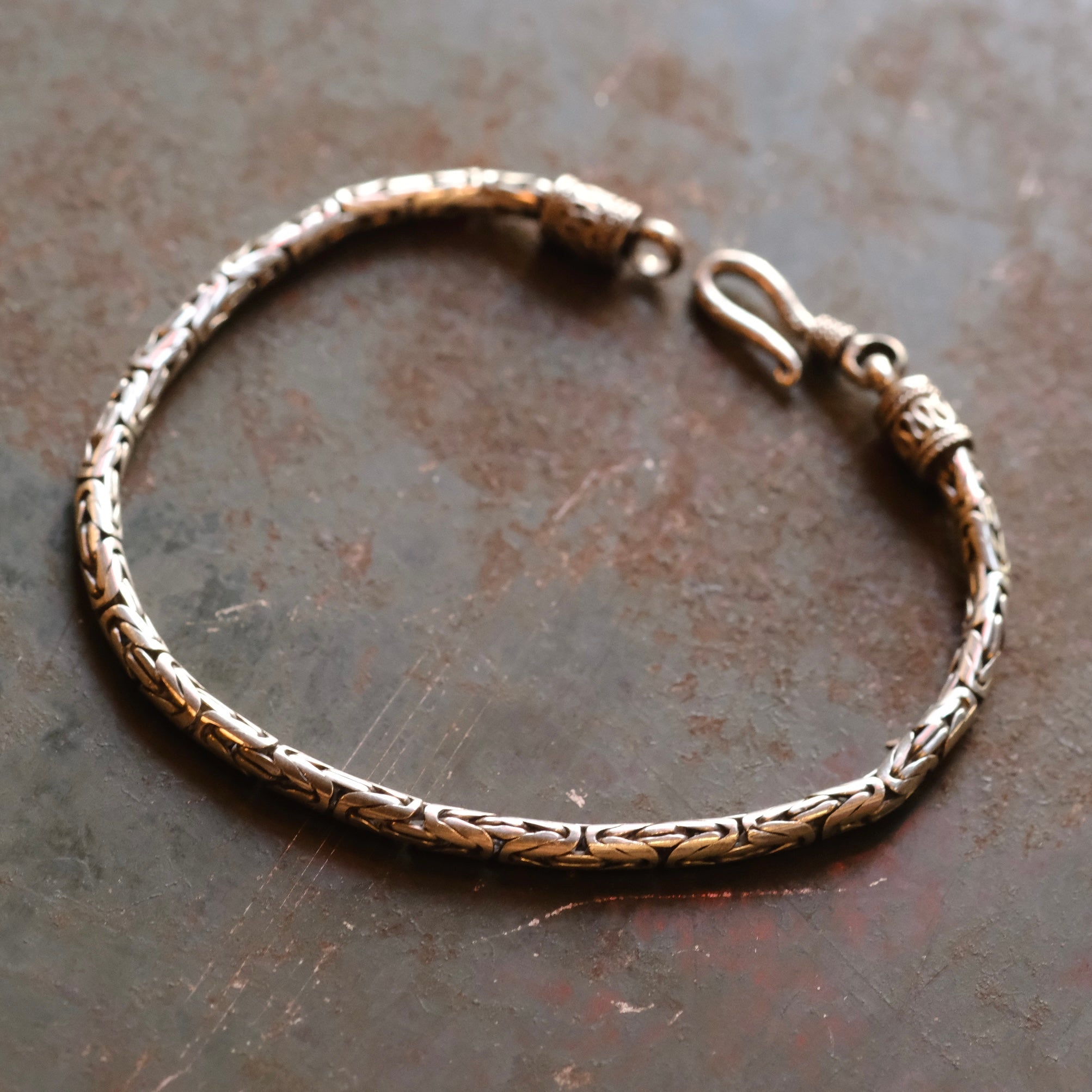 Vintage Sterling Byzantine Chain Bracelet