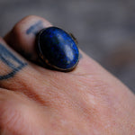 Vintage Sterling Lapis Ring 5.5