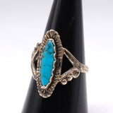 Vintage Sterling Turquoise Ring 8.5