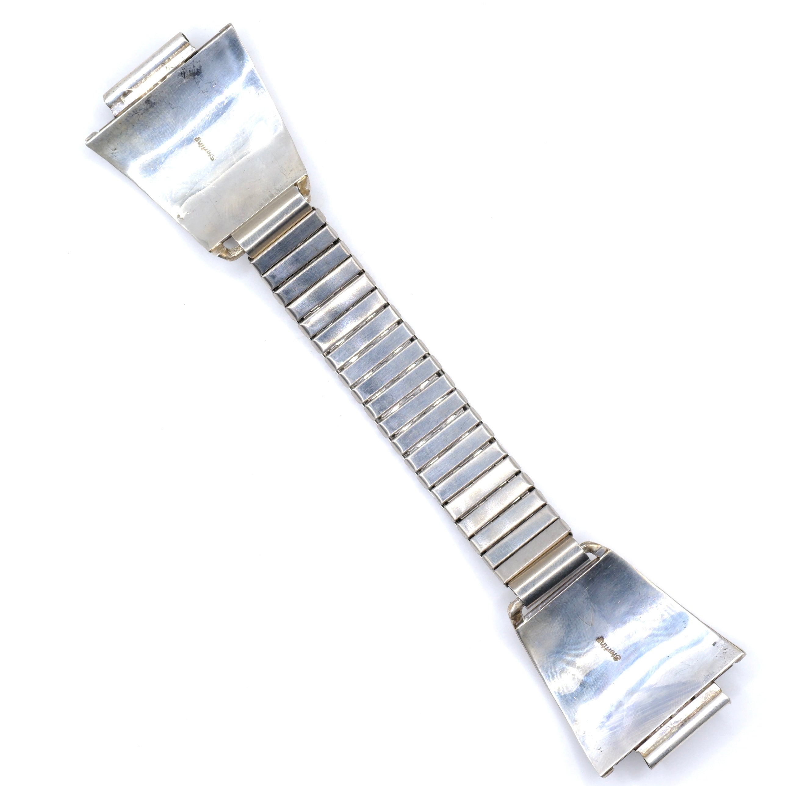 Vintage Sterling Blossom Feather Watch Band