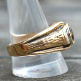 Vintage Gold Plated Tigers Eye Signet Ring 12.5