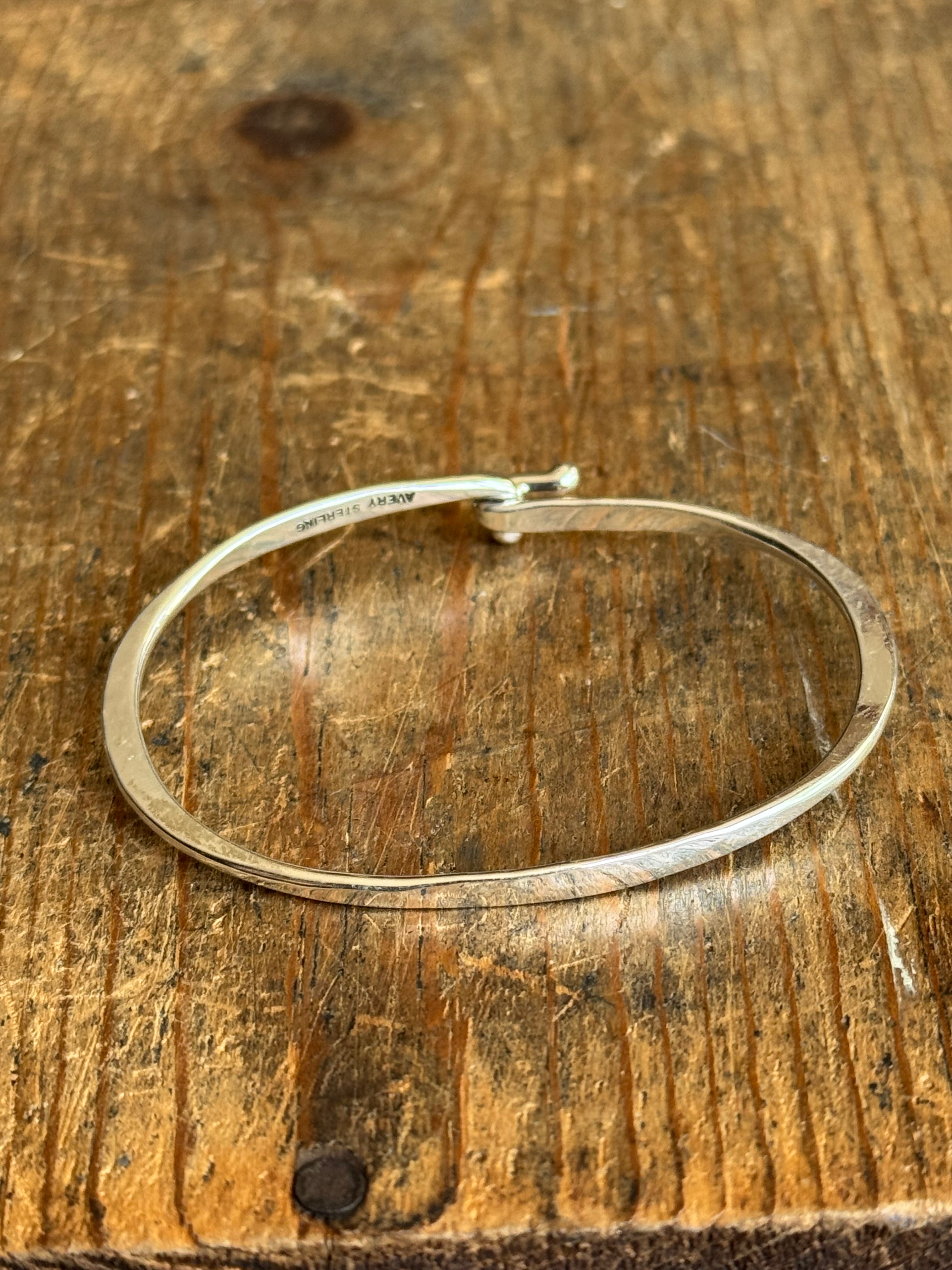 Vintage Sterling Silver Hook Clasp Bracelet