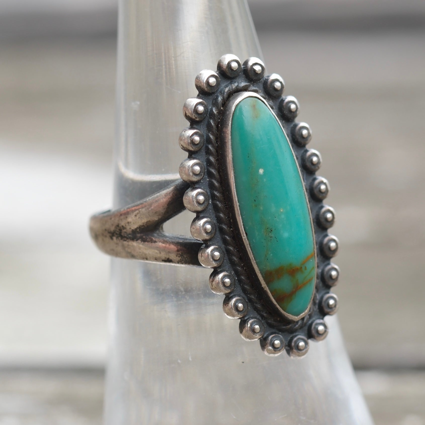 Vintage Sterling Turquoise Ring 6
