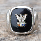 Vintage Sterling FOE Signet Ring 6