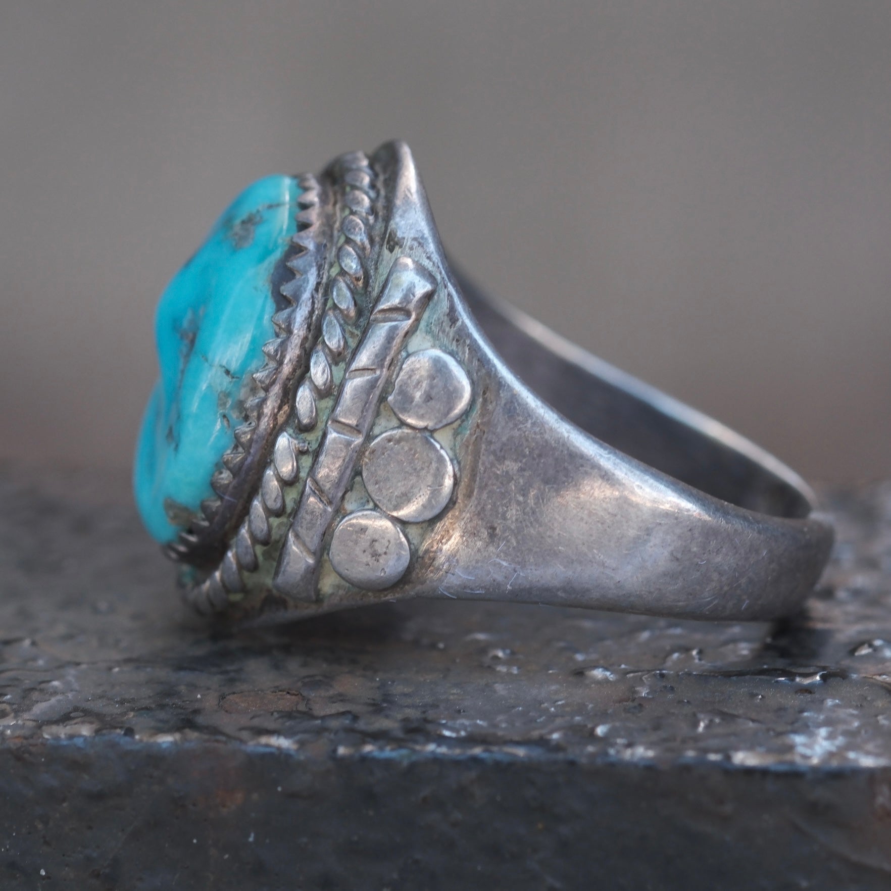 Vintage Sterling Turquoise Ring 11