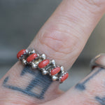 Vintage Sterling Coral Band 6.25