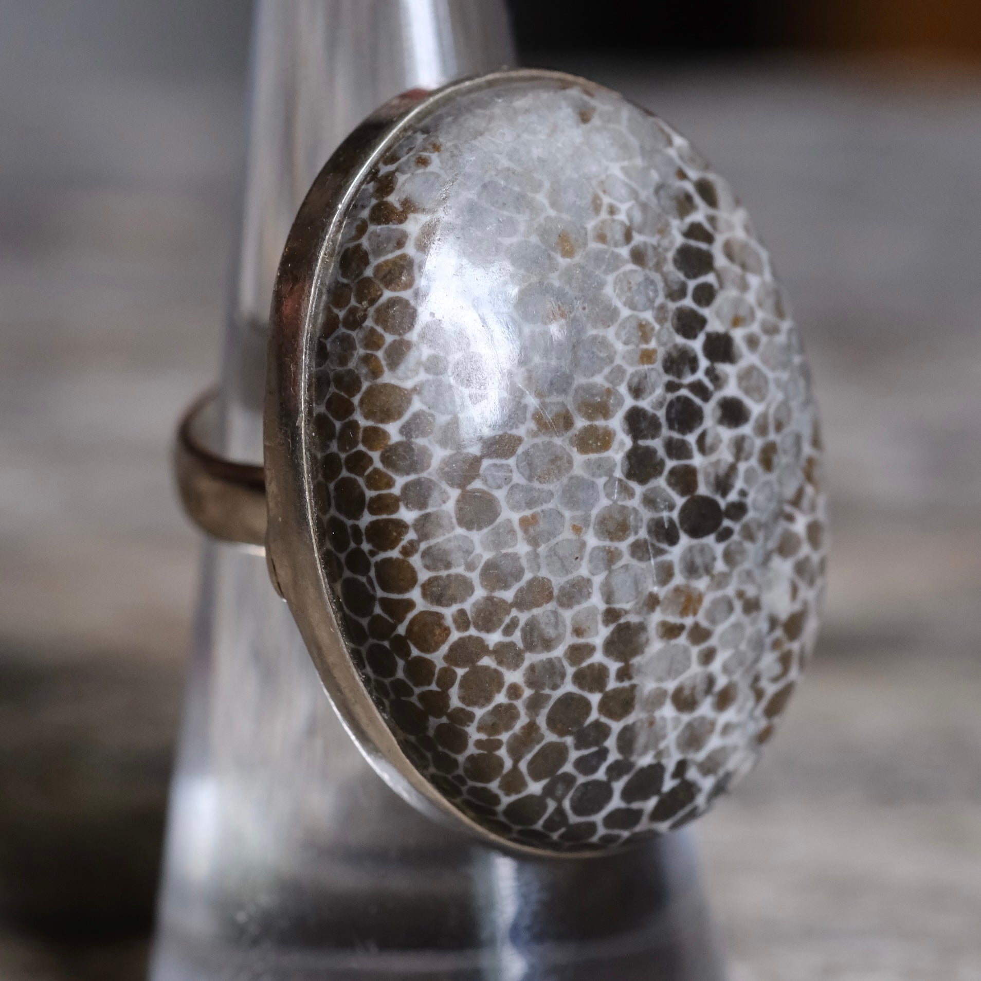 Vintage Sterling Jasper Ring 6