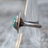 Vintage Sterling Turquoise roper Ring 6.25