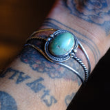 Vintage Sterling Turquoise Cuff Bracelet