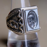 Vintage Sterling Centurion Signet Ring 10