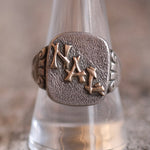 Vintage Sterling NAL Initial Signet Ring 10.5