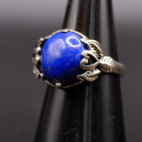 Vintage Sterling Lapis Ring 6.25