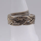 Vintage Sterling Silver Woven Band 4.5