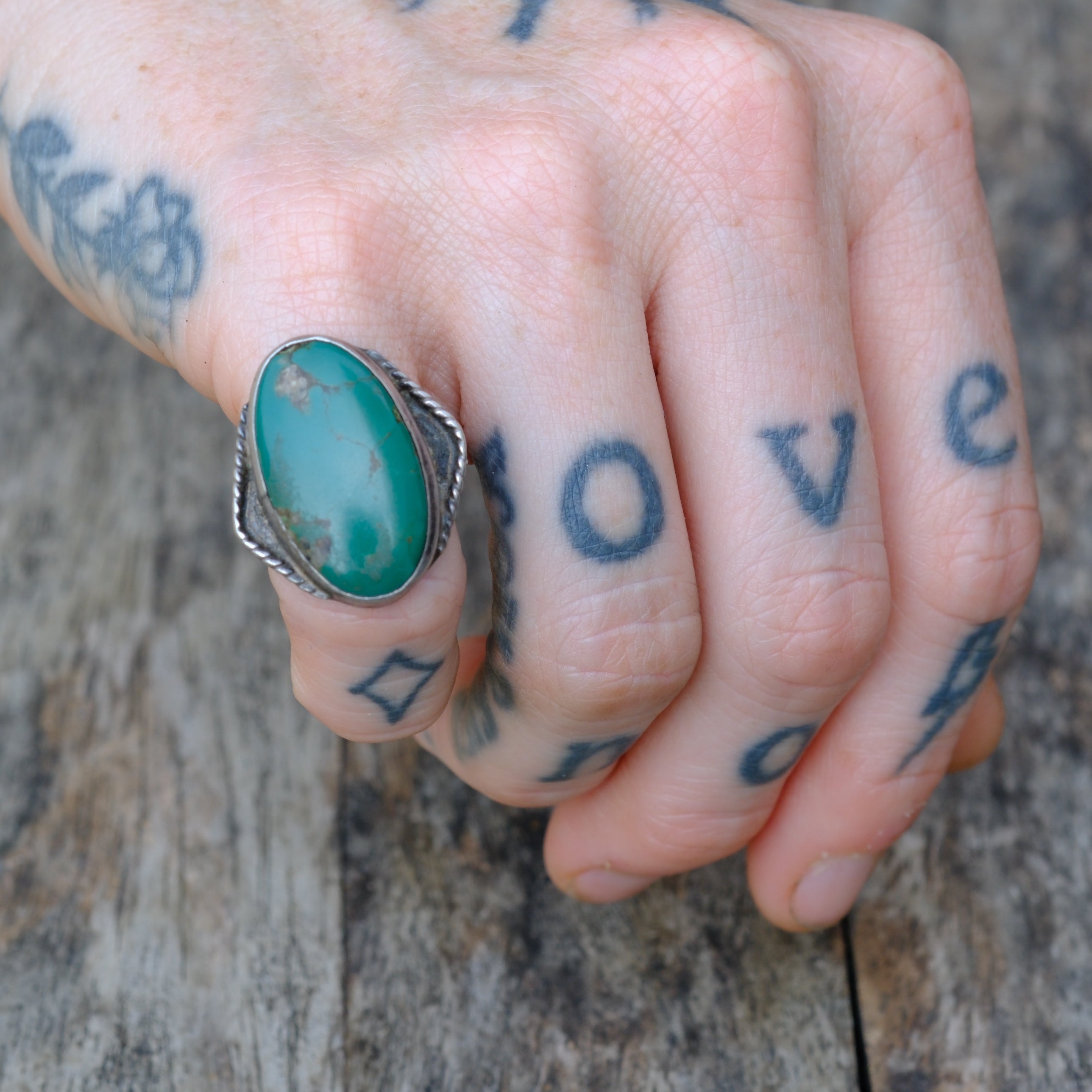 Vintage Sterling Turquoise Ring 5