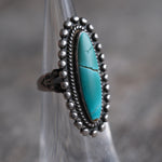 Vintage Sterling Cracked Stone Turquoise Ring 4