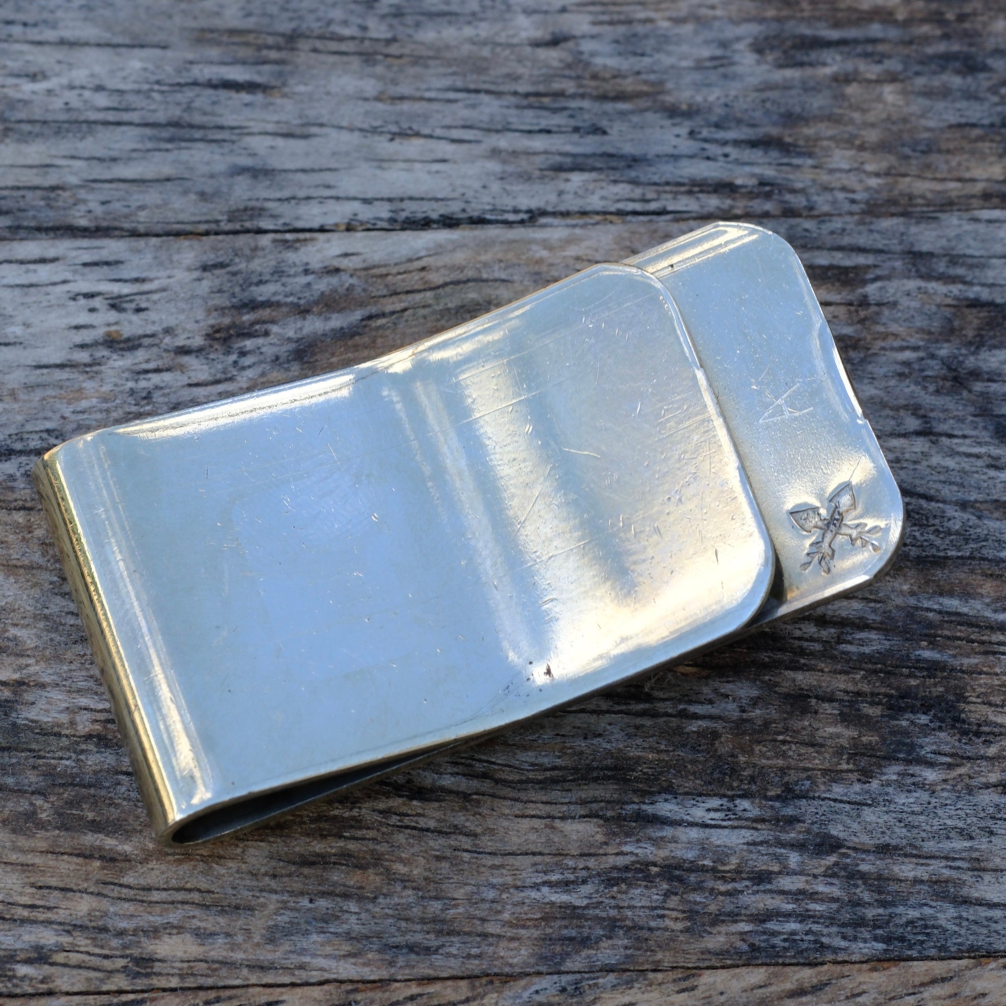 Vintage Turquoise and Coral Feather Money Clip