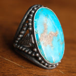 Vintage Sterling Turquoise Arrowhead Ring 7.5