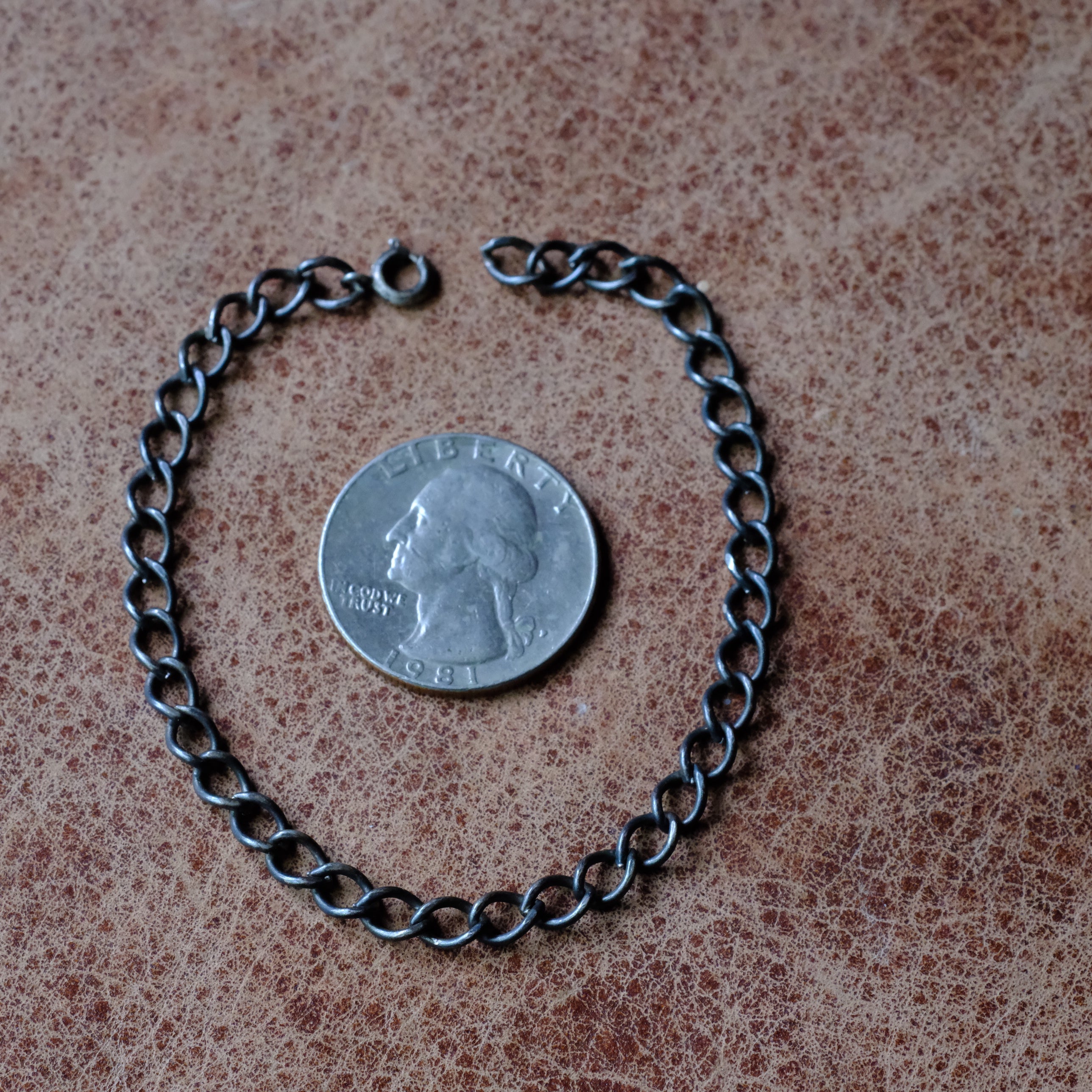 Vintage Sterling Silver Link Chain Bracelet
