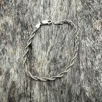 Vintage Sterling Woven Chain Bracelet