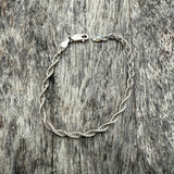 Vintage Sterling Woven Chain Bracelet