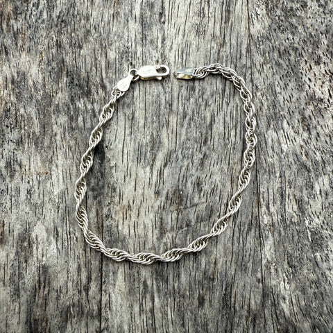 Vintage Sterling Woven Chain Bracelet